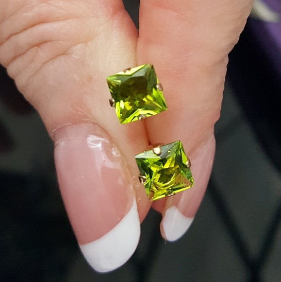 Jewelry - Peridot Cubic Zirconia Studs